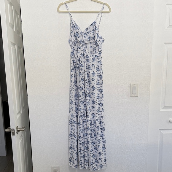 SHEIN Blue Floral Maxi Dress Large - Picture 4 of 9